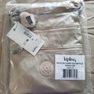 Kipling Starry Gold Metallic Crossbody Bag